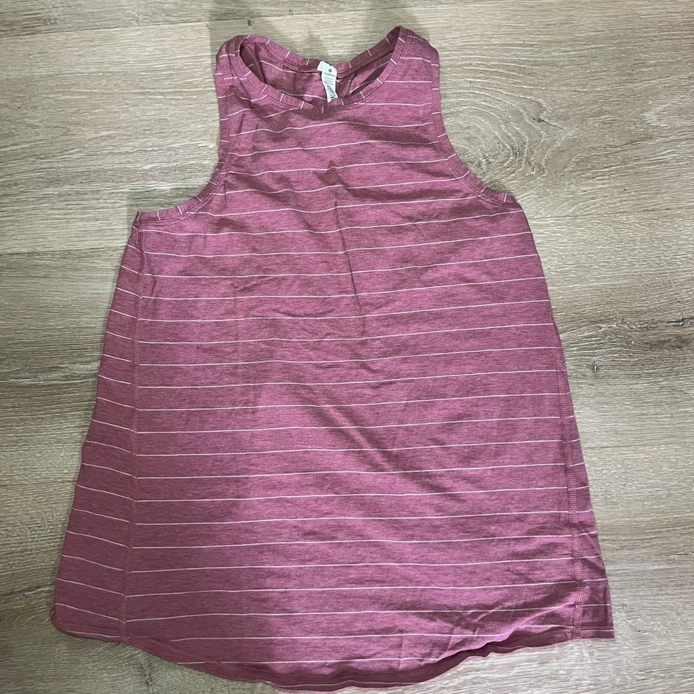 Lululemon Athletica Pink Striped Tank Top